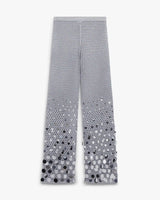 Silver Crochet Mirror Trousers