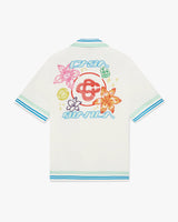 Floral Cuban Collar Short Sleeve Silk Shirt