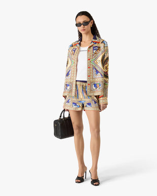 Take Me To Church Cuban Collar Long Sleeve Silk Shirt