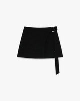 Black Sequin Tweed Mini Skirt