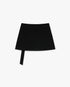 Black Sequin Tweed Mini Skirt