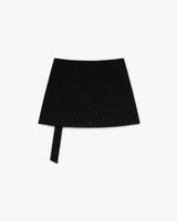 Black Sequin Tweed Mini Skirt