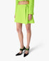 Green Crepe Mini Skirt