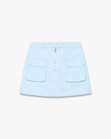 Blue Pocket Mini Skirt