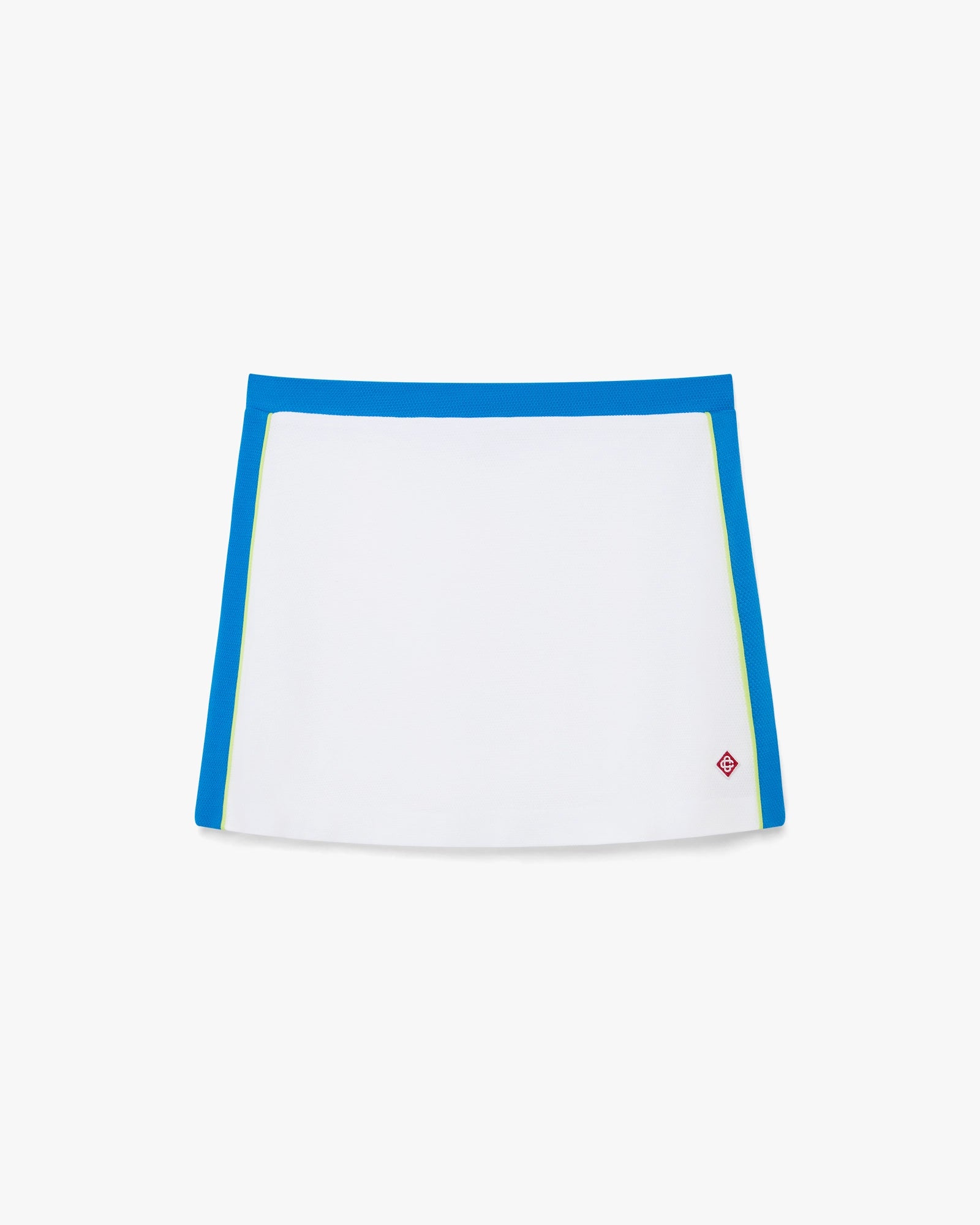 White & Blue Pique Mini Skirt