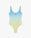 Blue & Yellow Gradient Swimsuit