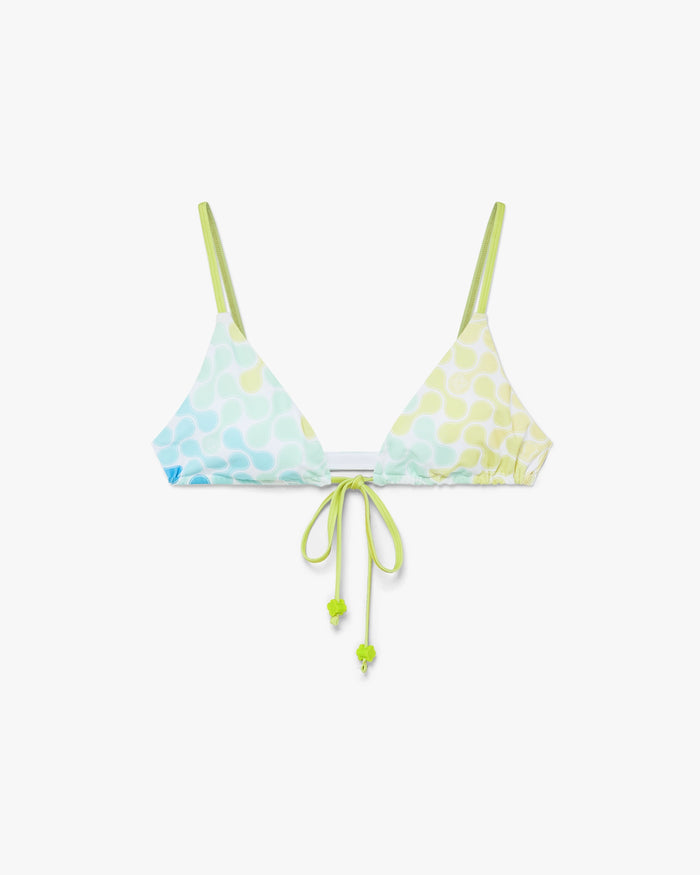 Optic Drop String Beaded Bikini Top