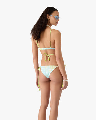Haut de bikini à cordons et perles Optic Drop
