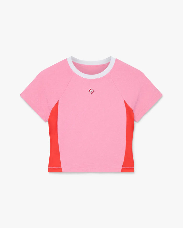 Pink Monogram Short Sleeve Rash Top