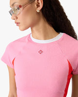 Pink Monogram Short Sleeve Rash Top