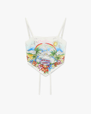 Better Days Silk Satin Scarf Top