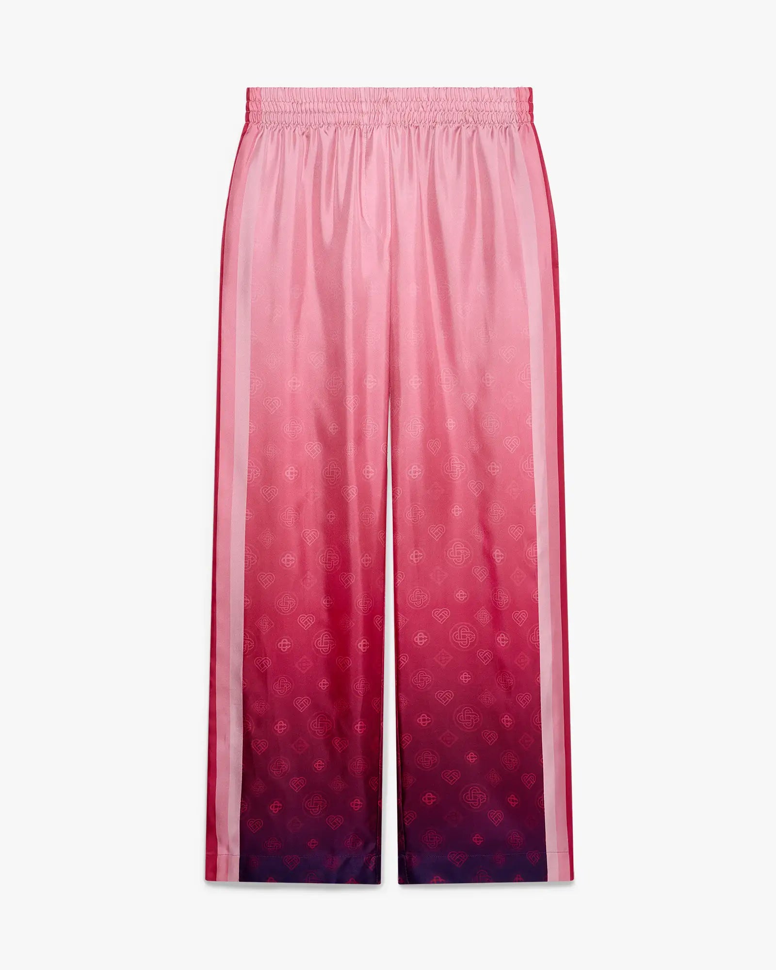 Aubergine Gradient Icon Logo Silk Trousers