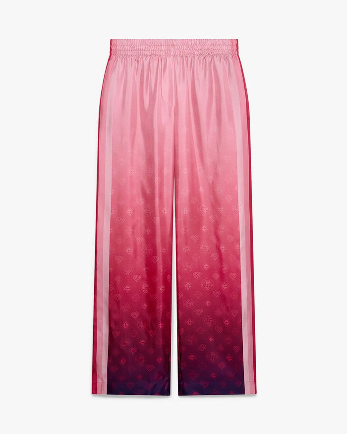 Aubergine Gradient Icon Logo Silk Trousers