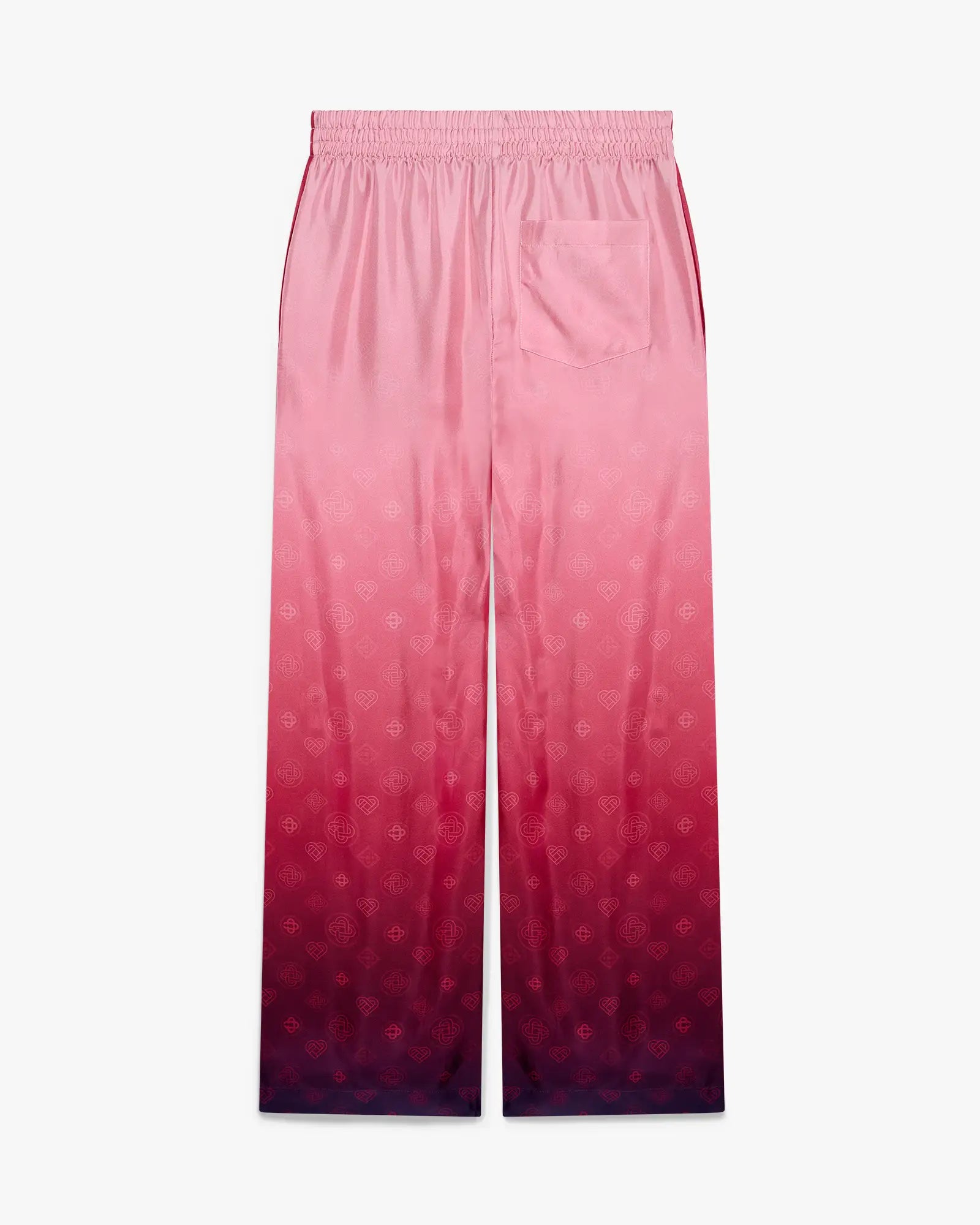 Aubergine Gradient Icon Logo Silk Trousers