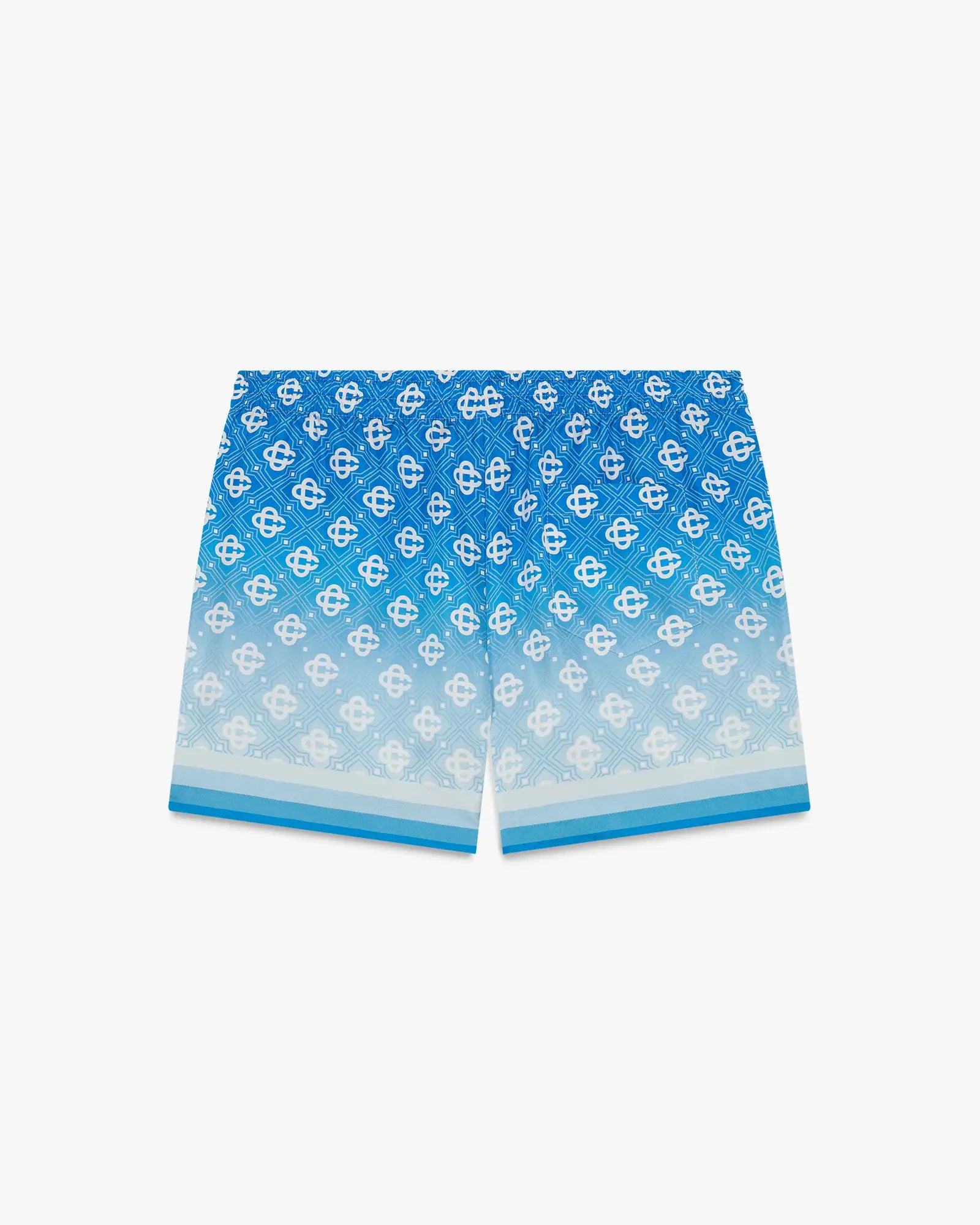 Blue Gradient Silk Shorts