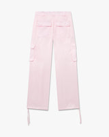 Pink Monogram Satin Cargo Trousers