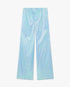Blue Hotfix Silk Satin Trousers