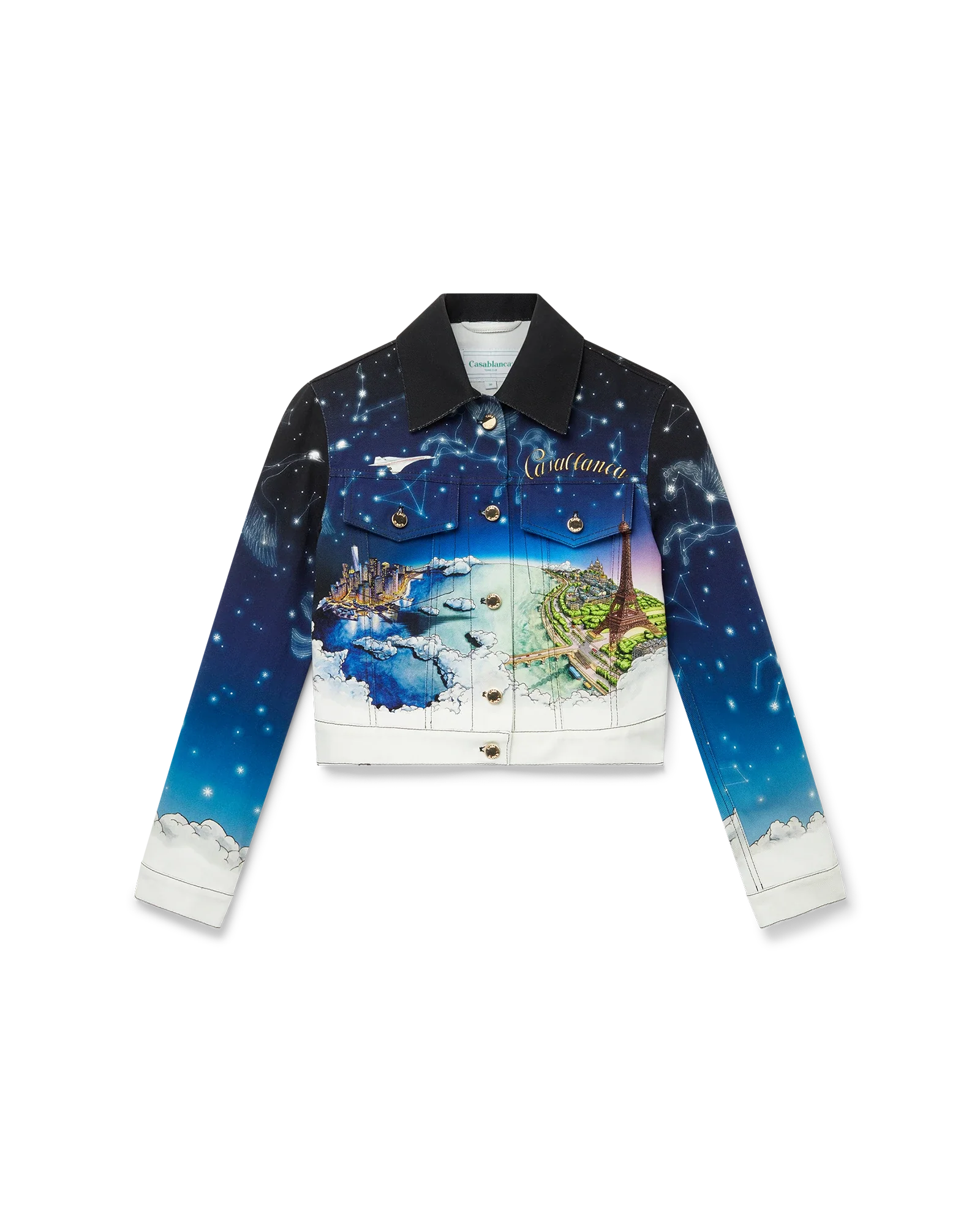Vol Au Nuit Classic Printed Denim Jacket