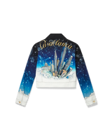 Vol Au Nuit Classic Printed Denim Jacket