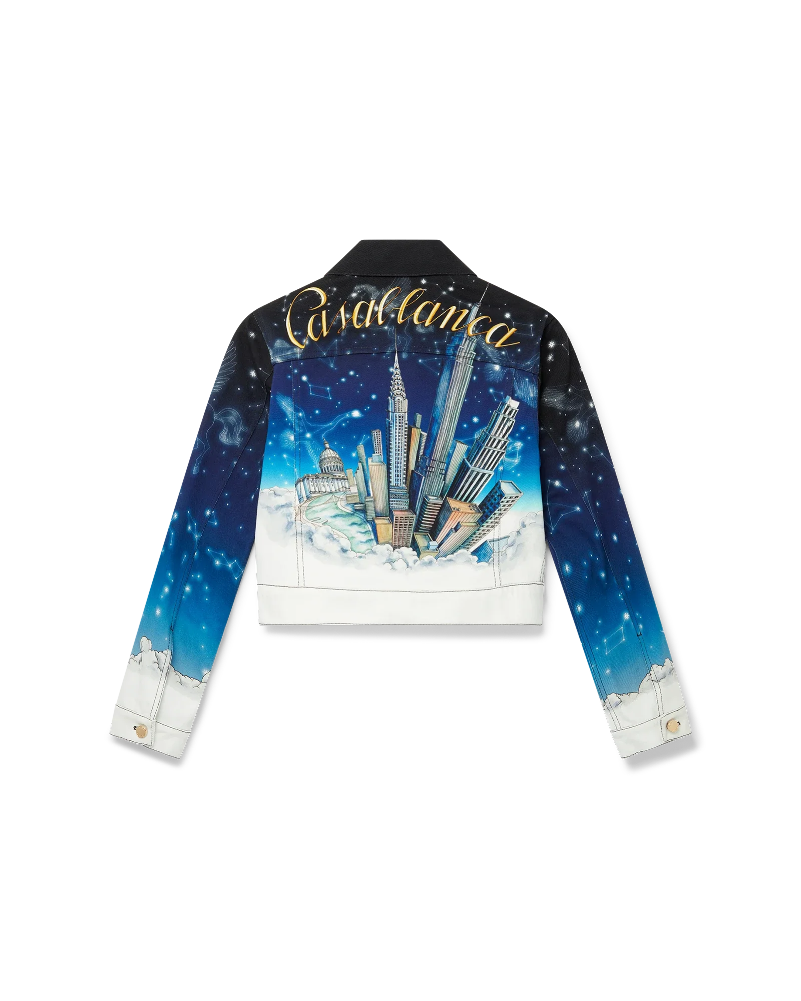 Vol Au Nuit Classic Printed Denim Jacket