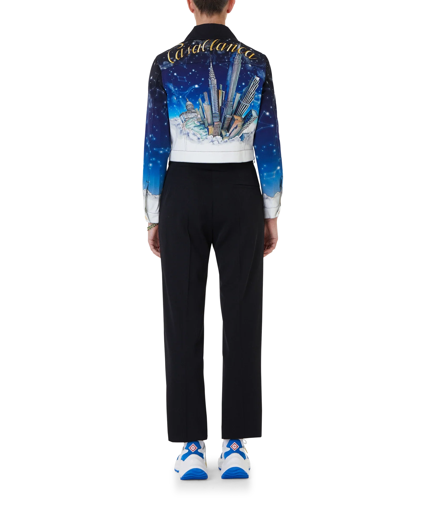Vol Au Nuit Classic Printed Denim Jacket