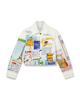 Souvenirs De Vacances Classic Printed Denim Jacket