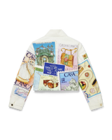 Souvenirs De Vacances Classic Printed Denim Jacket