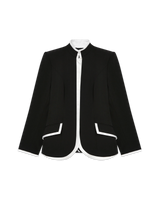 Black Curved Tailored Jacket