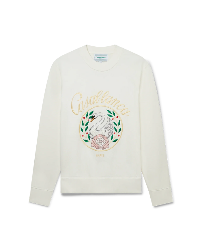 Emblem De Cygne Embroidered Sweatshirt