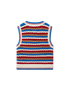 Multi Stripe Crochet Stripe Vest