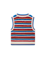 Multi Stripe Crochet Stripe Vest