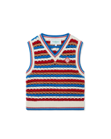 Multi Stripe Crochet Stripe Vest