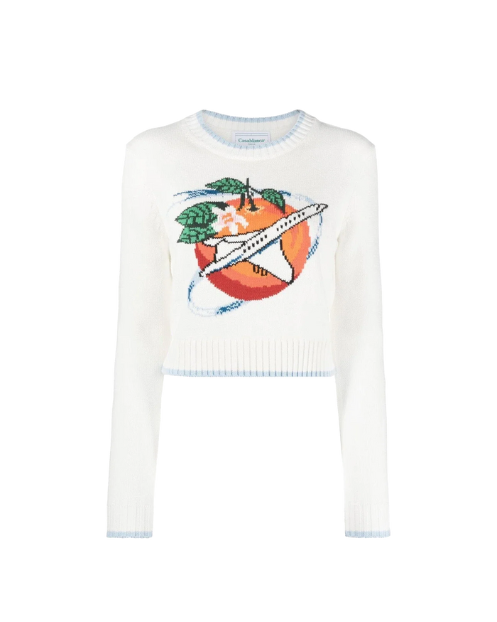 Orbite Autour De L'Orange Crew Neck Jumper