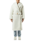 Off-White Faux Shearling Robe Coat