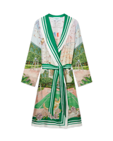 Tennis Club Prive Printed Silk Robe