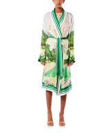 Tennis Club Prive Printed Silk Robe