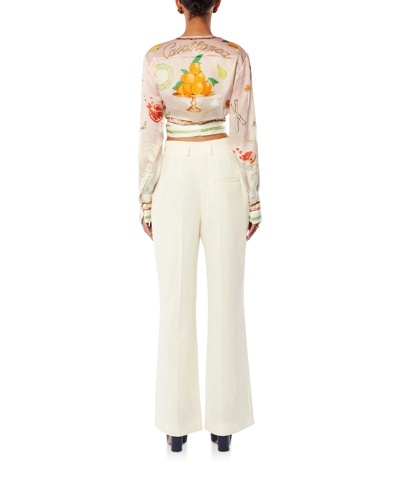 Ne Pas Deranger Wrap Long Sleeve Blouse