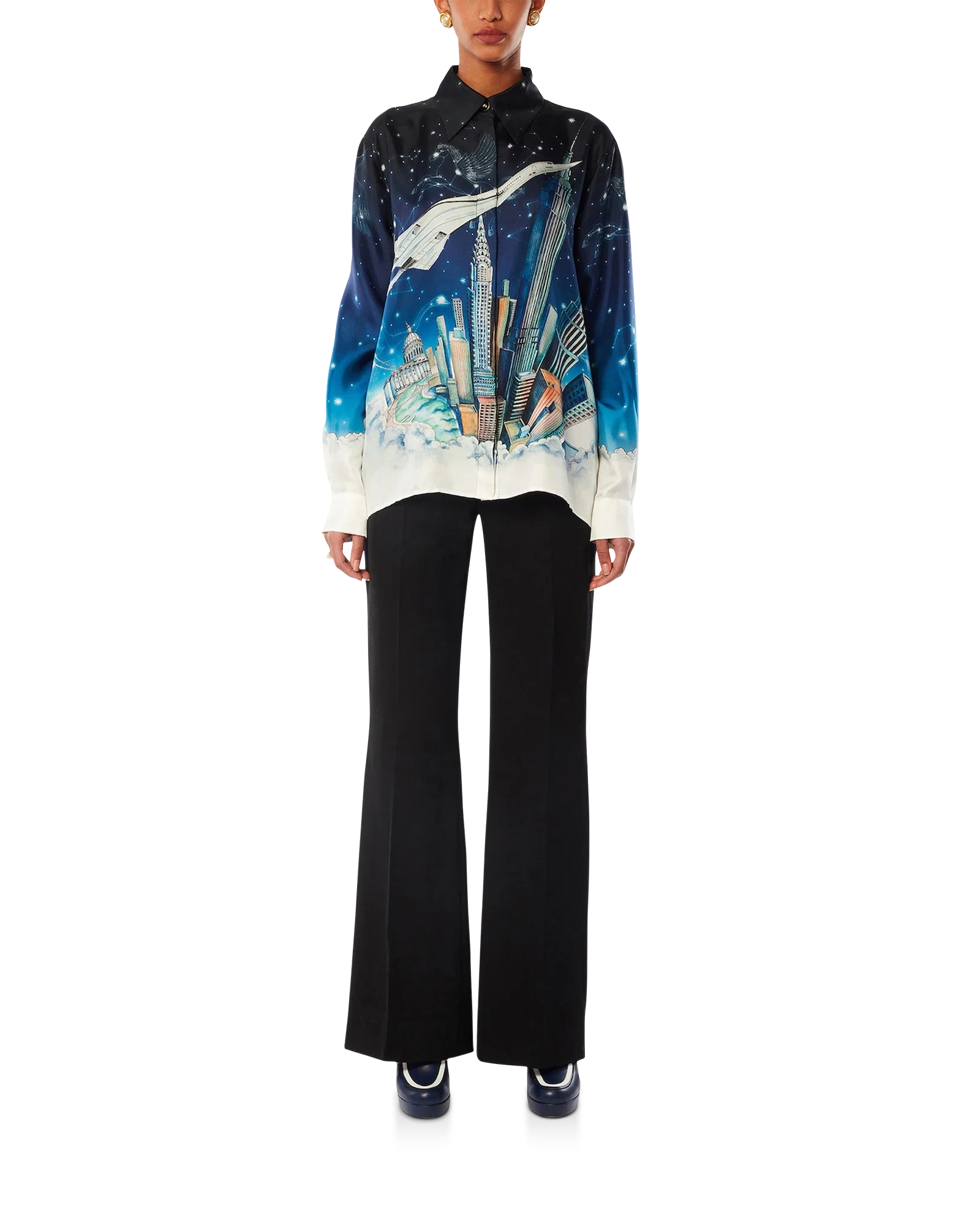 Vol De Nuit Silk Shirt