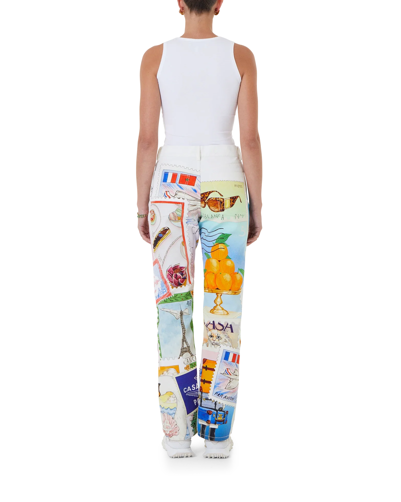 Souvenirs De Vacances Printed Straight Leg Jeans