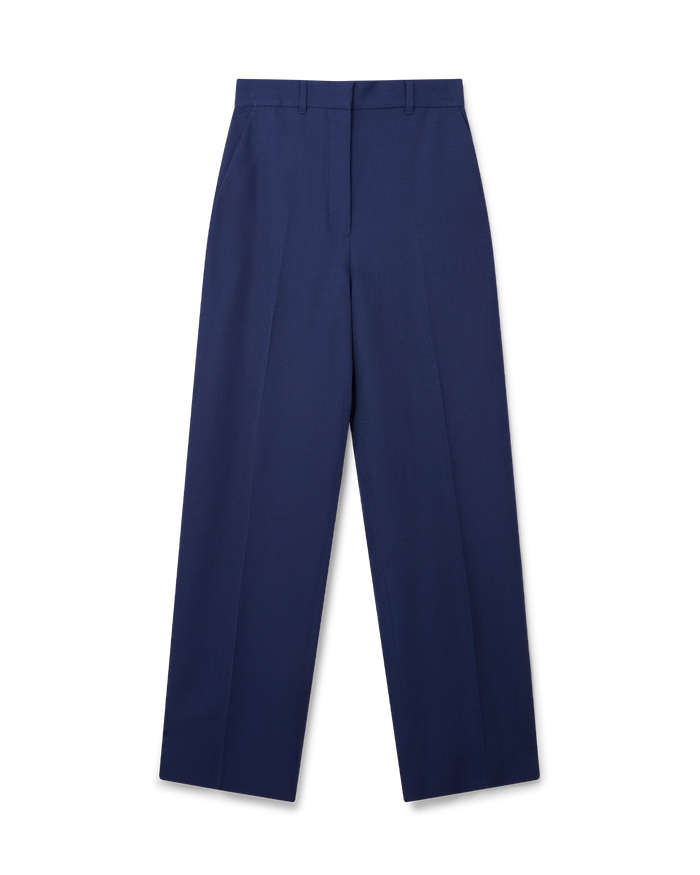 Navy Wide Leg Trousers