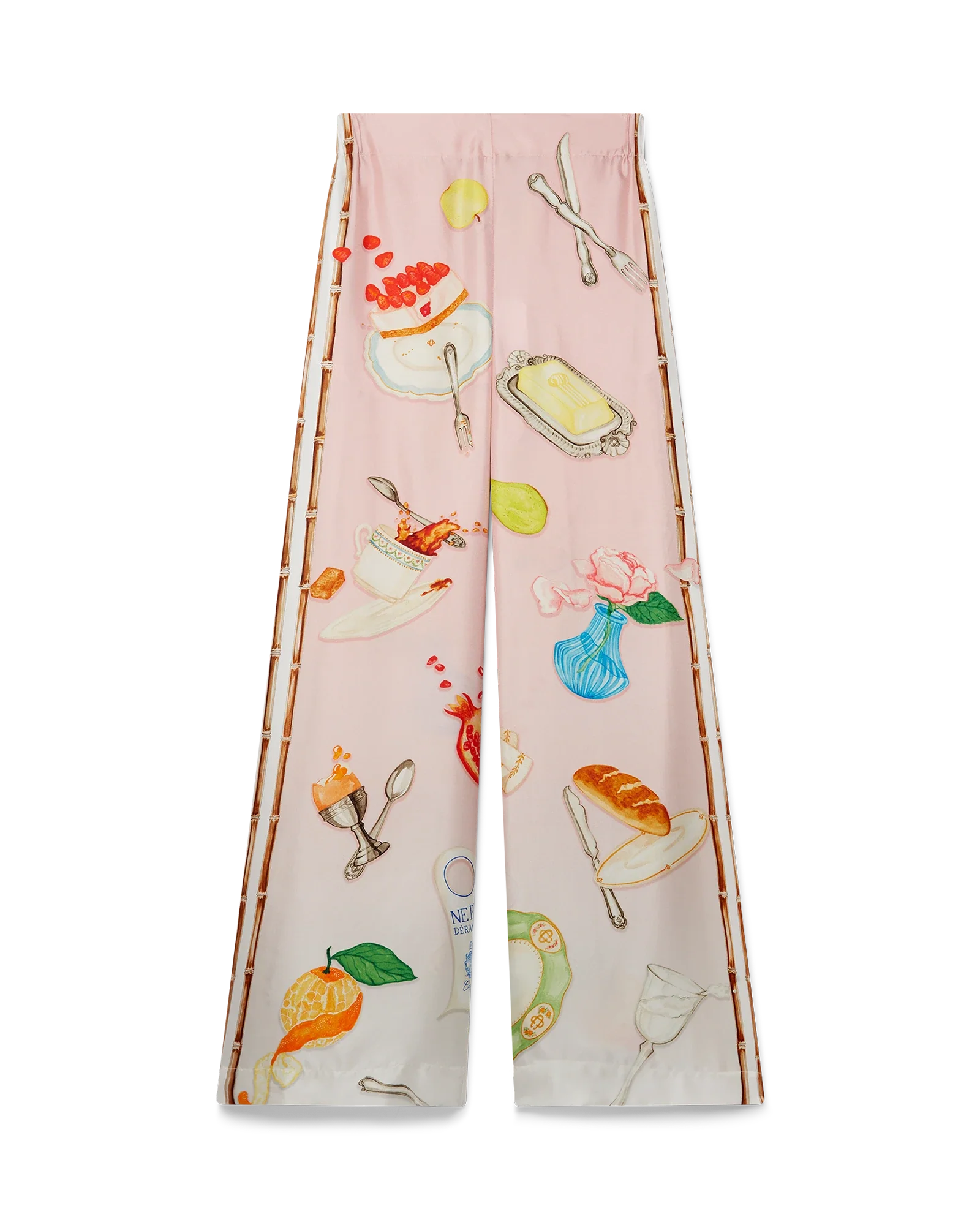 Ne Pas Deranger Printed Wide Leg Trousers
