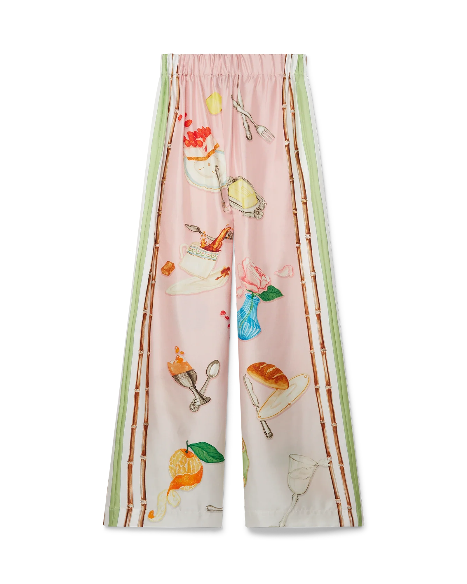Ne Pas Deranger Printed Wide Leg Trousers