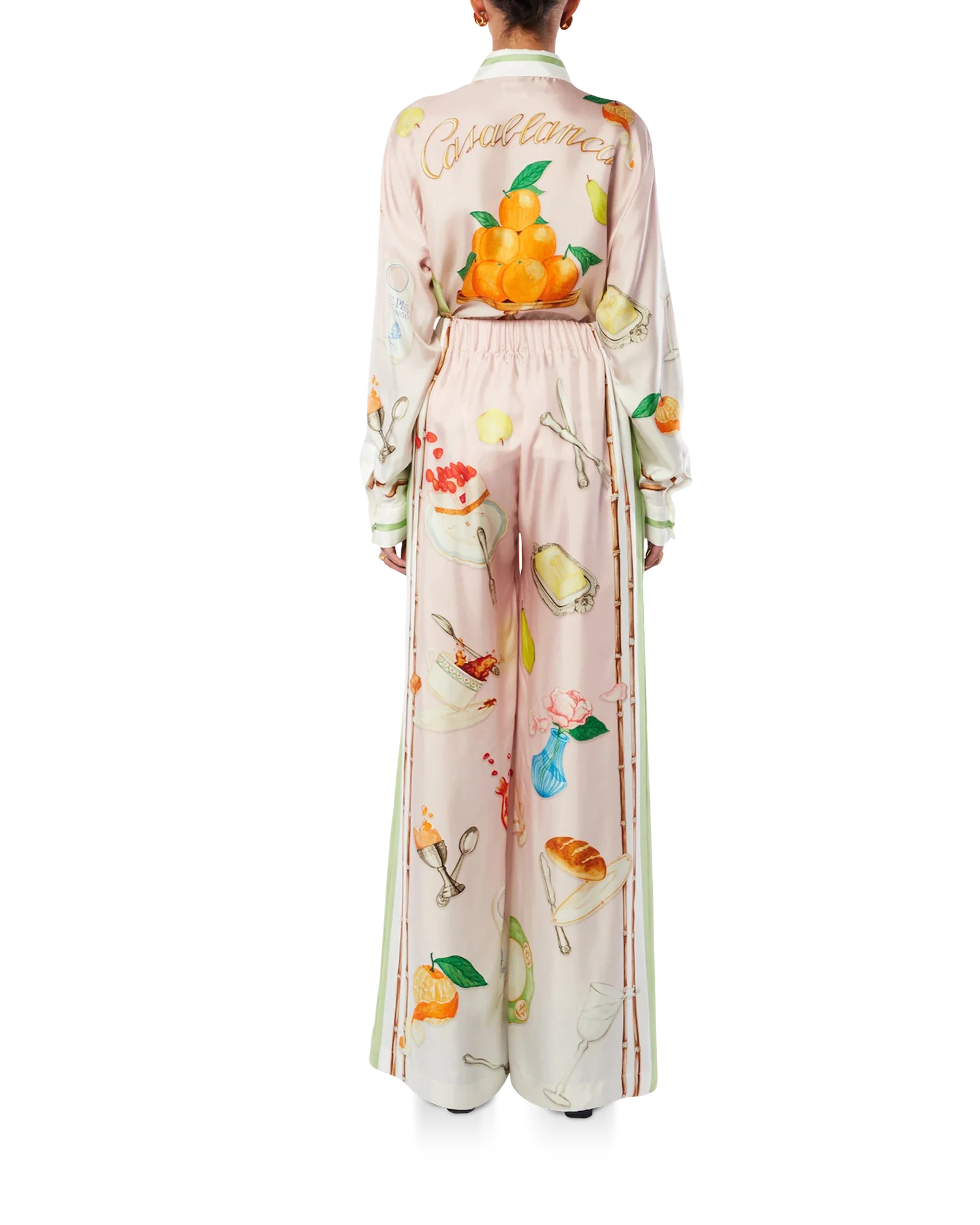 Ne Pas Deranger Printed Wide Leg Trousers