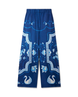 Plat A Dessert Bleu Printed Wide Leg Trousers