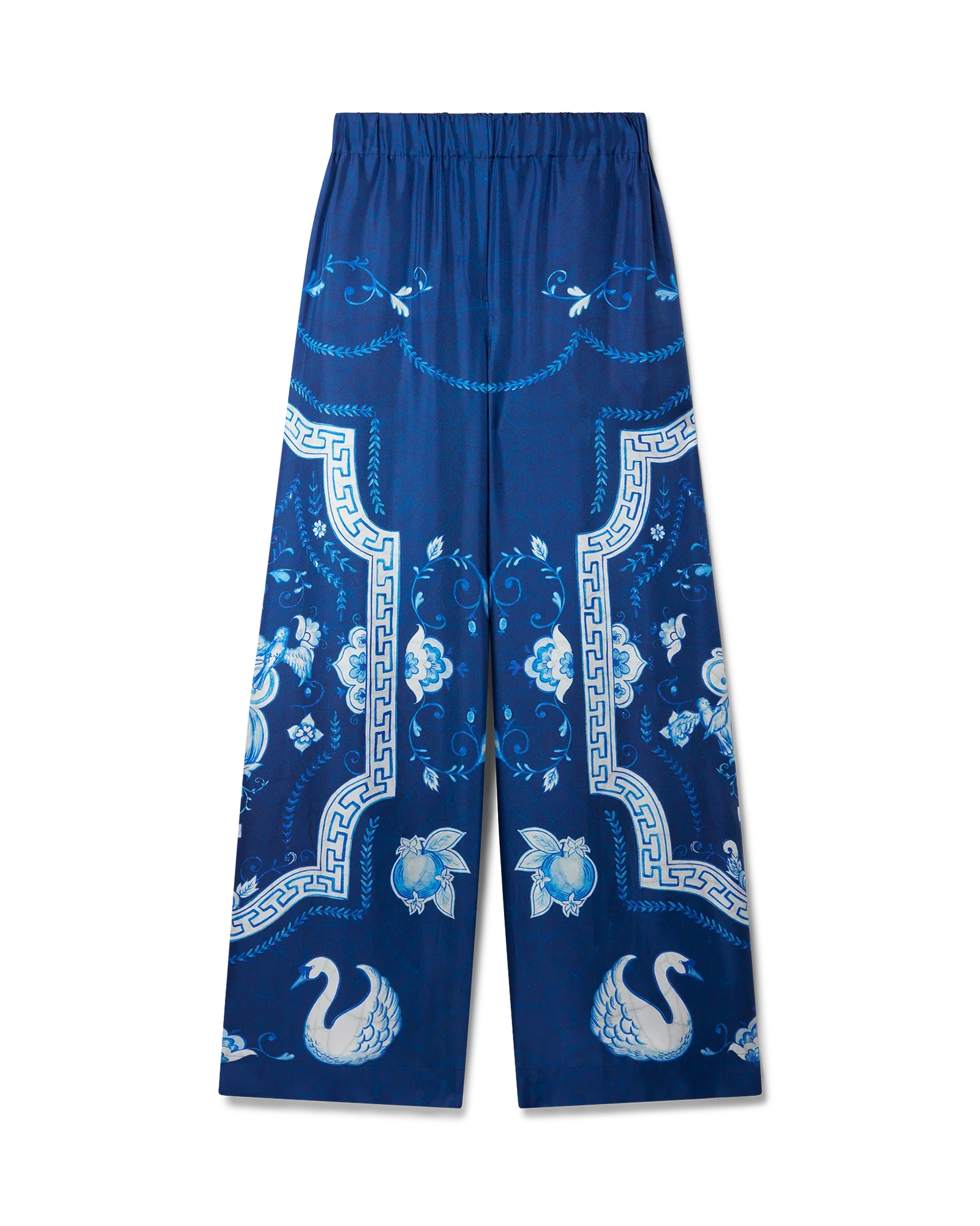 Pantalon large imprimé Plat A Dessert Bleu