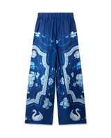 Plat A Dessert Bleu Printed Wide Leg Trousers