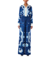 Plat A Dessert Bleu Printed Wide Leg Trousers