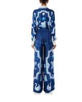 Plat A Dessert Bleu Printed Wide Leg Trousers