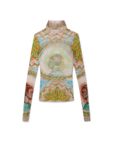 Mosaics Greques Printed Mesh Top