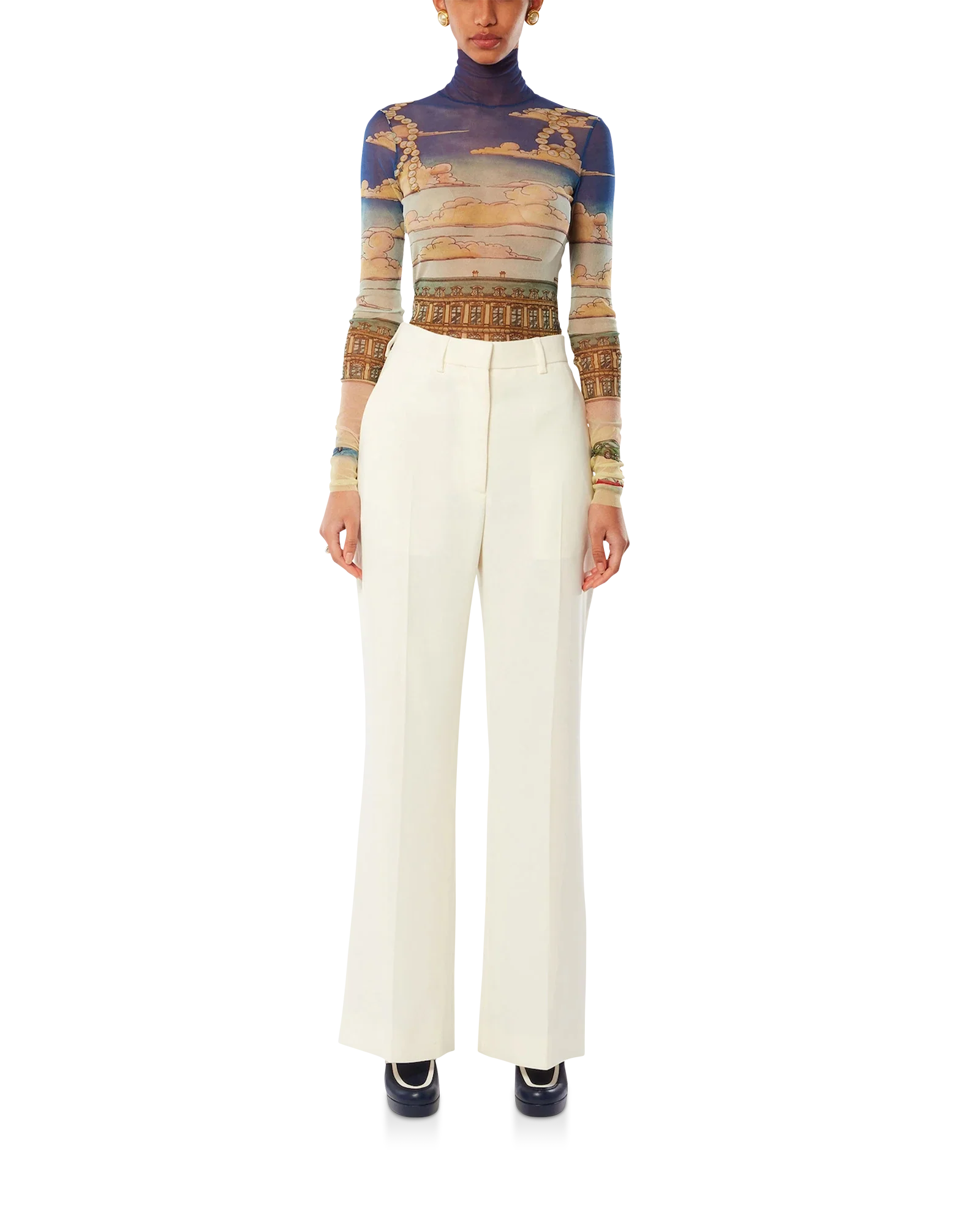 Place Casa Printed Mesh Top